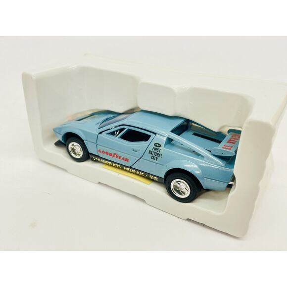 Shinsei Jet Machines Maserati Merak SS Blue 1:39 Diecast 4410 New - Picture 6 of 10